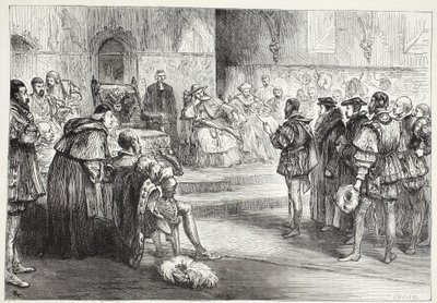 A szász választófejedelem felolvasva a tiltakozást a tornyok diétáján, illusztráció: James Aitken Wylie (1808-1890) A protestantizmus története című könyvéből, pub. 1878 alkotó: English School