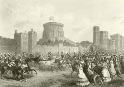 A franciák császára és császárnéja a windsori kastélyban alkotó: English School