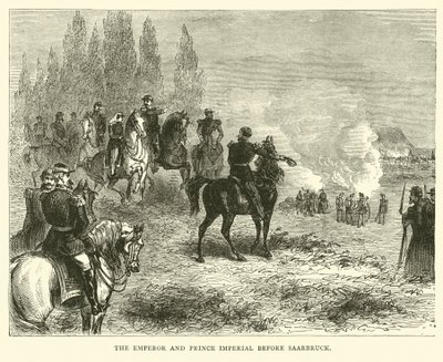 A császár és császári herceg Saarbruck előtt, 1870. augusztus alkotó: English School