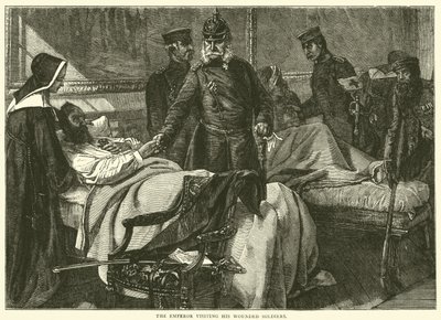 A császár meglátogatja sebesült katonáit, 1871. máj alkotó: English School