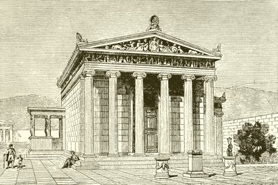 Az Erechtheion, a Hős Erechtheios híres temploma Athénban alkotó: English School
