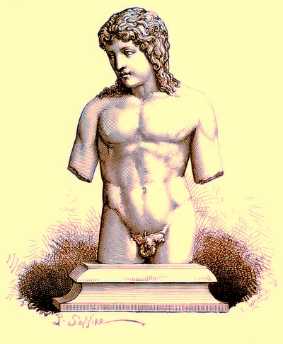 A Vatikán Erósza, szobor a Vatikánban, illusztráció: Victor Duruy Róma történelméből, 1884-ben (digitálisan javított kép) alkotó: English School