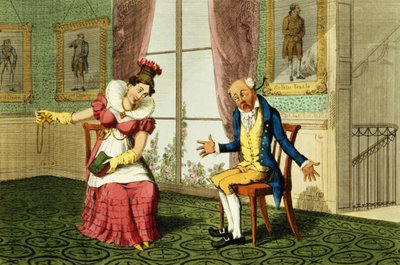 Az Expostuláció, kocsma. G. Humphrey, 1821 (színes rézkarc) alkotó: English School