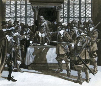 Az Angliát uraló gazda, I. Olivér király alkotó: English School