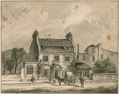 The Farthing Pie House, London, eredeti rajz 1820-ban (wc papíron) alkotó: English School