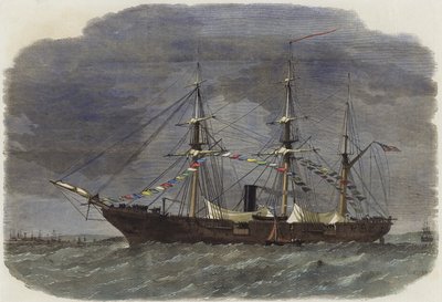 A szövetségi sloop of war Tuscarora Southampton Waterben alkotó: English School
