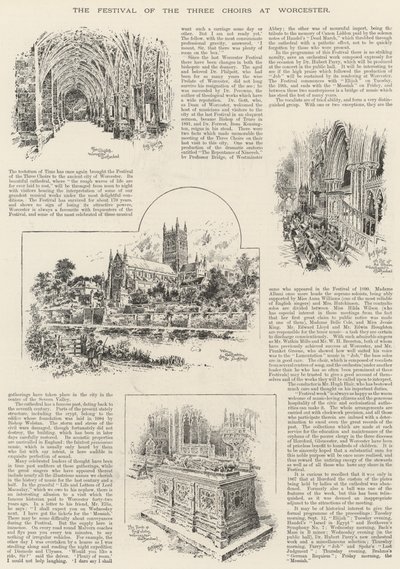 A három kórus fesztiválja Worcesterben (metszet) alkotó: English School