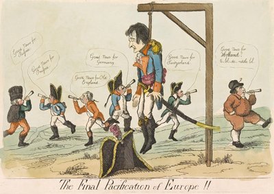Európa végső békéltetése!!, pub. 1803 (kézzel színezett metszet) alkotó: English School