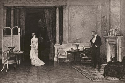 Az első felhő, W Q Orchardson után, RA (litó) alkotó: English School