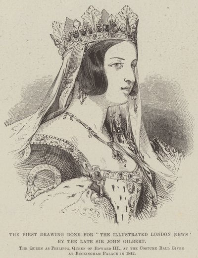 Az első rajz a néhai Sir John Gilbert "The Illustrated London News" számára (metszet) alkotó: English School