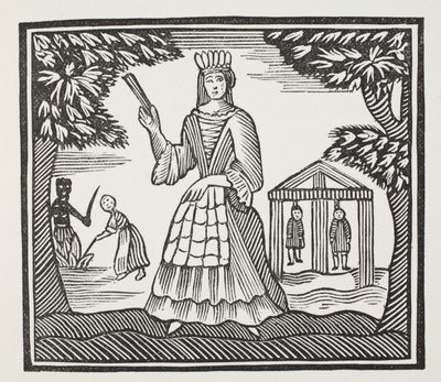 The Fortunes and Fortunes of Moll Flanders, aki Newgate-ben született, illusztráció a Chap-books of the Eighteenth Century-ből, John Ashton, pub. 1882 alkotó: English School