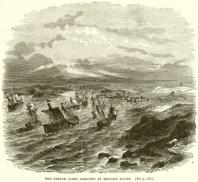 A francia flotta megérkezik Milford Havenbe alkotó: English School