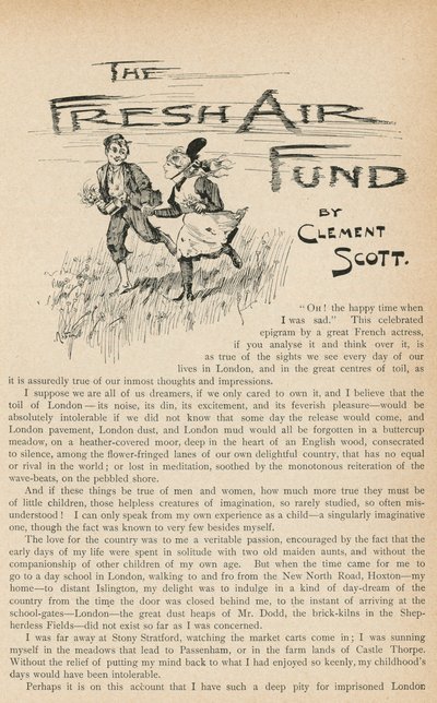 A Fresh Air Fund – Clement Scott alkotó: English School