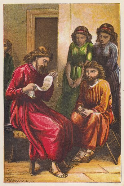 A barát (színes litográfia) alkotó: English School