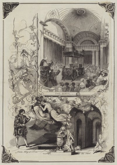 Sussex hercegének temetése (metszet) alkotó: English School
