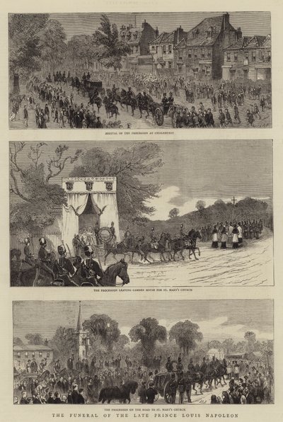 Louis Napóleon néhai herceg temetése (metszet) alkotó: English School