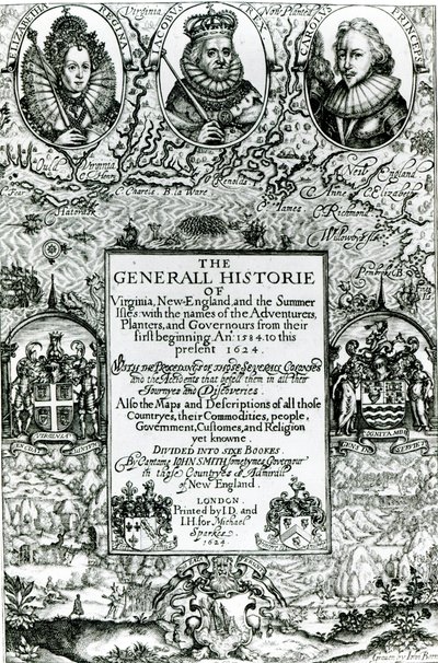 Virginia, New England és a nyári szigetek általános története, 1624 alkotó: English School