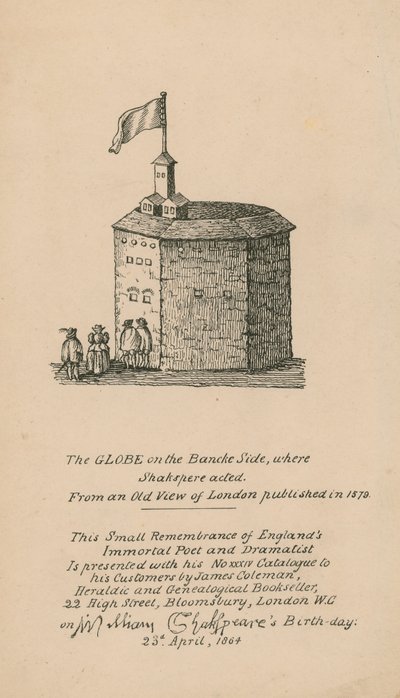The Globe, Bankside, London, egy 1579-ben megjelent régi londoni nézet alapján alkotó: English School