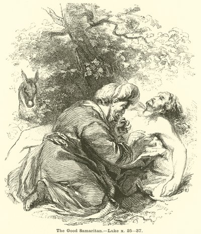 Az irgalmas szamaritánus, Lukács, x, 25, 37 alkotó: English School