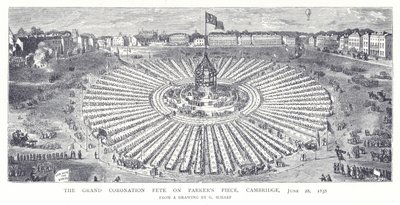 A Grand Coronation Fete a Parkers Piece-en, Cambridge, 1838. június 28 alkotó: English School