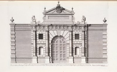 A Nagy Kapu a Burlington House-ban, Piccadilly, Colen Campbell Vitruvius Britannicus vagy A brit építész című művéből alkotó: English School