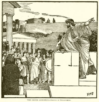 A görög gyűlés. - Démoszthenész beszéde alkotó: English School