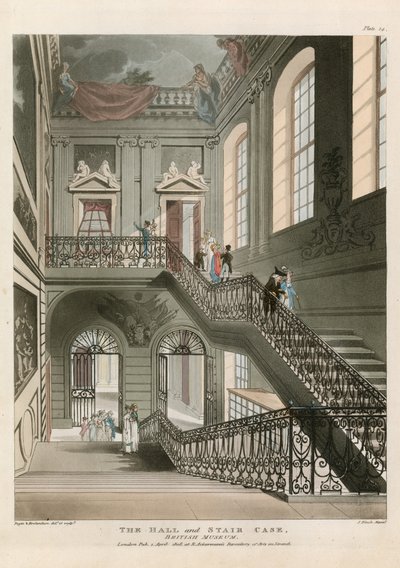 The Hall and Stair Case, British Museum alkotó: English School