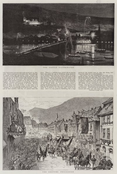 A heidelbergi ünnepségek (metszet) alkotó: English School