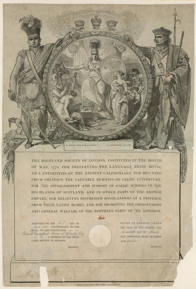 A londoni Highland Society. Alapítva 1778 alkotó: English School