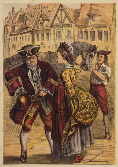 John Gilpin története (színes metszet) alkotó: English School