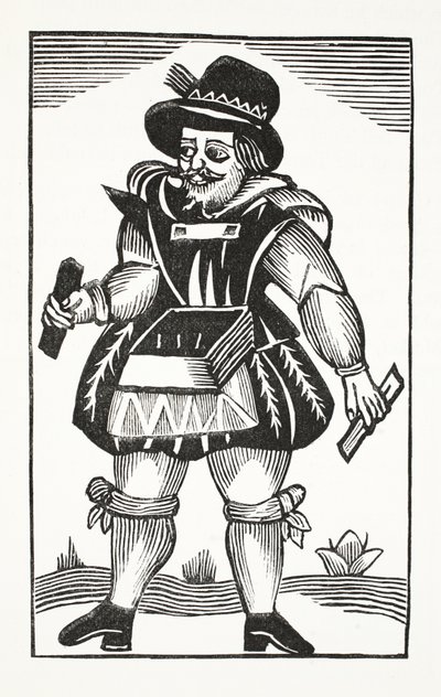 Tom Long, a hordozó története, illusztráció a Chap-books of the Eightenth Century-ből, John Ashton, pub. 1882 alkotó: English School