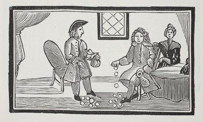 The History of the Blind Beggar of Bethnal Green, illusztráció a Chap-books of the Eightenth Century, John Ashton, pub. 1882 alkotó: English School