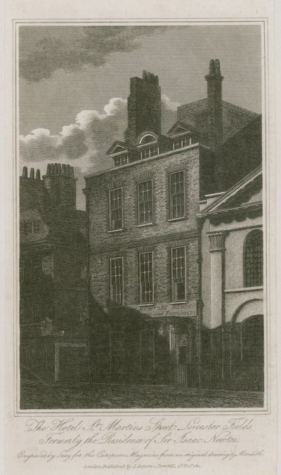 The Hotel, St Martins Street, Leicester Square, London; korábban Sir Isaac Newton rezidenciája alkotó: English School