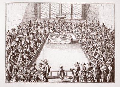 Az alsóház, egy 1648-as nyomtatványból alkotó: English School