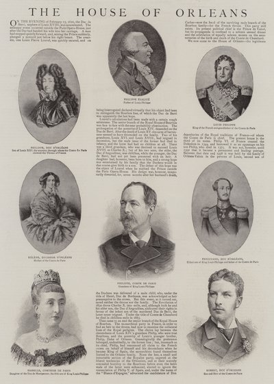 Az Orléans-ház (metszet) alkotó: English School