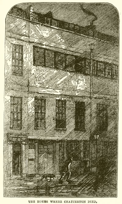 A ház, ahol Chatterton meghalt alkotó: English School
