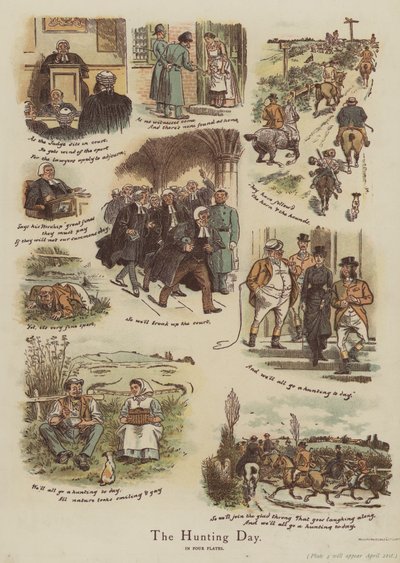 A vadászat napja (chromolitho) alkotó: English School