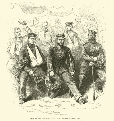 Társaikra váró rokkantok, 1871-2 alkotó: English School