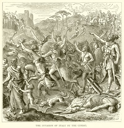 A Cimbri inváziója Olaszországban alkotó: English School