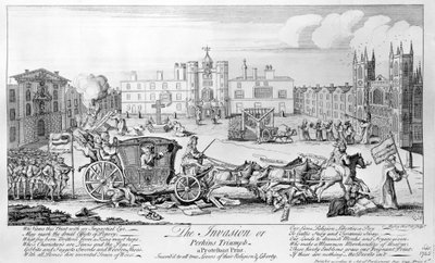Az invázió vagy a Perkins-diadal – protestáns nyomtatvány, vallásuk és szabadságuk minden igaz szerelmese számára írva, 1745 alkotó: English School