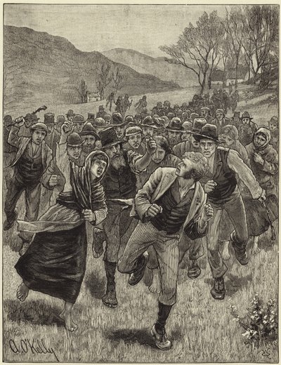 Az Irish Land League agitációja alkotó: English School