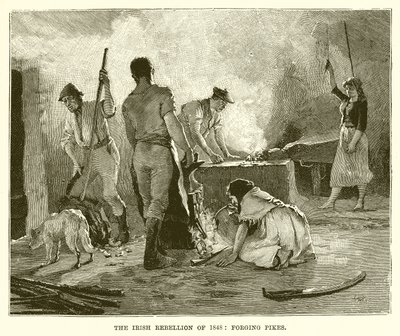 Az 1848-as ír lázadás: Csukák kovácsolása alkotó: English School