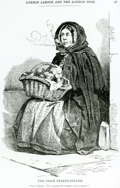 Az ír utcai eladó, 1840 körül alkotó: English School