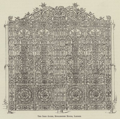 Vaskapuk, Burlington House, London (metszet) alkotó: English School