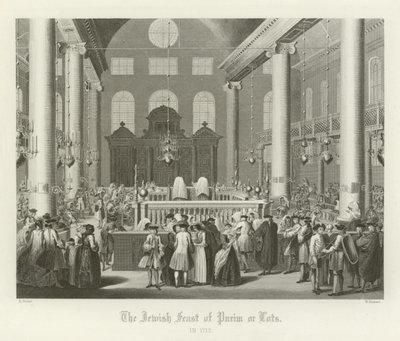 A zsidók purim ünnepe vagy tételek, 1712 alkotó: English School