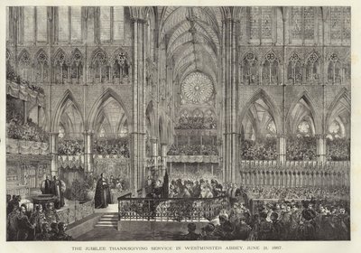 A jubileumi hálaadó istentisztelet a westminsteri apátságban, alkotó: English School