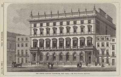 The Junior Carlton Club-House, Pall Mall, Mr David Brandon, építész (metszet) alkotó: English School