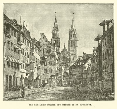 A Karolinen-Strasse és a Szent Lőrinc-templom alkotó: English School