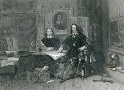 A király és Hyde Oxfordban, J. T Willmore, 1844 alkotó: English School