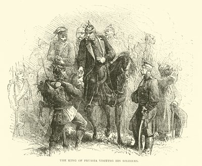 A porosz király meglátogatja katonáit, 1870. augusztus alkotó: English School